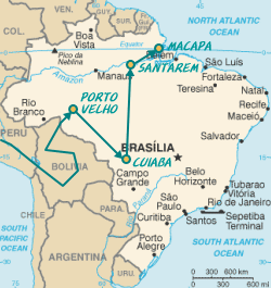 ブラジルの地図