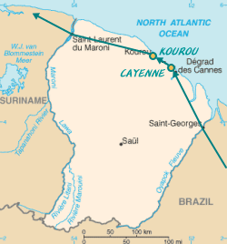 フランス領ギアナの地図